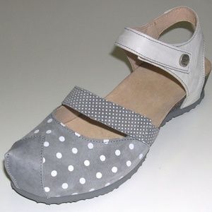 THINK! Polka Dot Cork Wedge Sandals 38